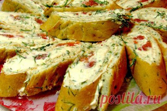 Рулет из суфле со сливочно-рыбной начинкой — Сад Заготовка