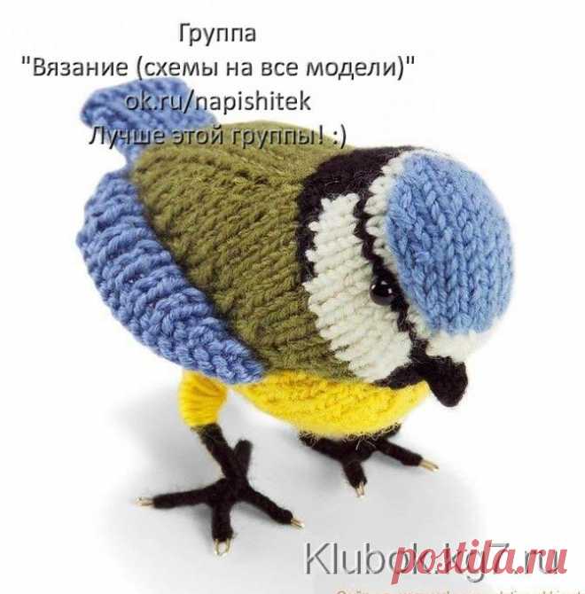 Вязанная спицами птичка- синичка | Клубок