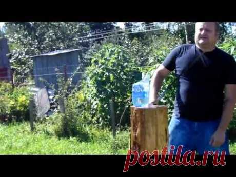 Рубка бутылки на семь ударов.Новичок(Минск 02.08.2015) - YouTube