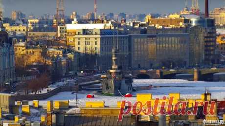 Фото: солнце зимой в Петербурге - 4 февраля 2025 - ФОНТАНКА.ру