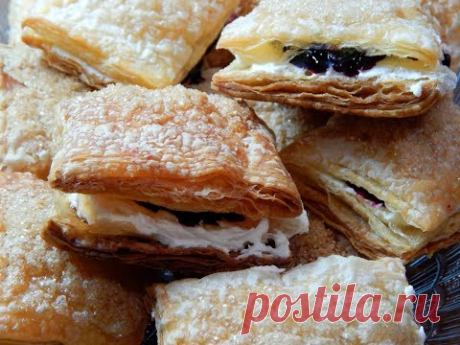 Караул, гости на пороге ! Вкусные пирожные из слоеного теста. Съели с удовольствием и аппетитом. - YouTube