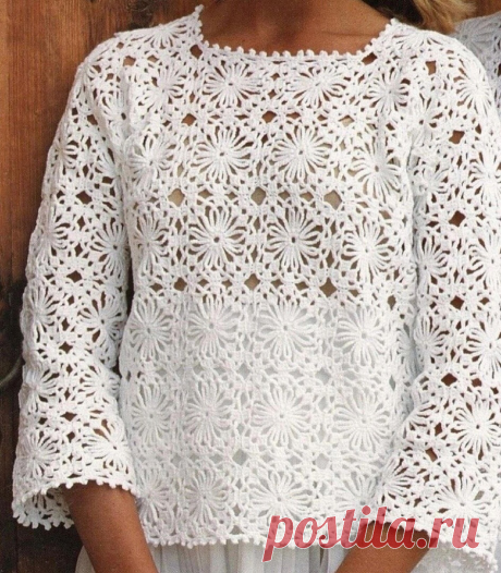 14 пуловеров крючком со схемами, которые согреют, украсят, вдохновят | Вязание крючком | Дзен
