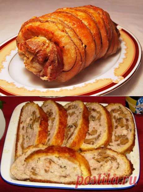 Тонкости и рецепты приготовления мясного рулета из свинины / Простые рецепты