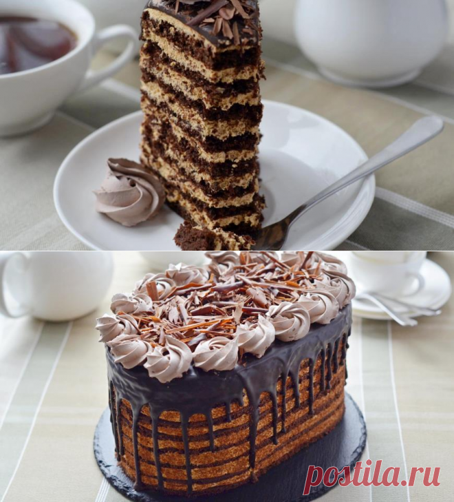 Шоколадный торт со сливочным кремом, пошаговый рецепт с фото