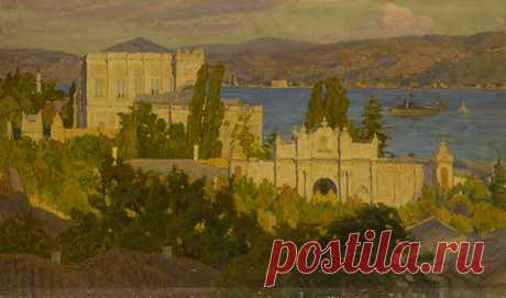 Թերլեմեզյան Փանոս Պողոսի
(1865 - 1941)
«Դոլմա-Բախչա» պալատը Կոստանդնուպոլսում (1911), կտավ, յուղաներկ ,48x79 սմ
Տեղագրություն: Ֆոնդապահոց