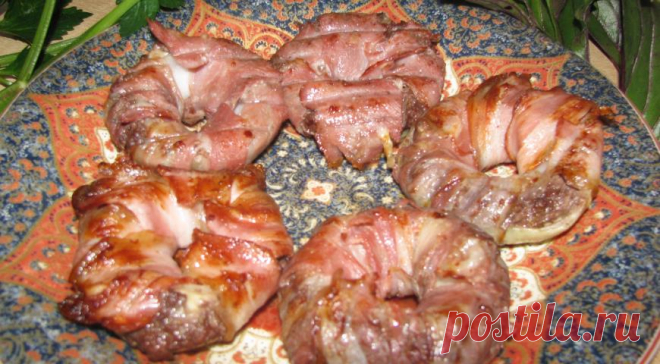 Луковые кольца с фаршем 