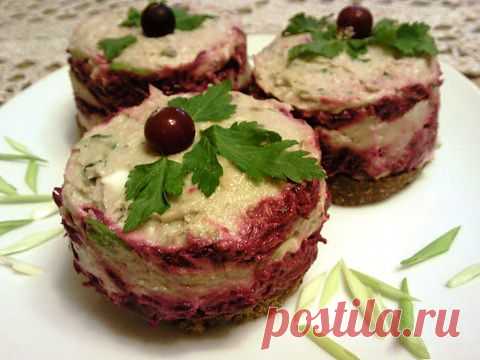 Тимбаль из свеклы с кремом из сельди | Четыре вкуса