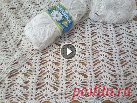 Ажурный узор крючком в копилочку. Штора крючком из пряжи Ромашка. #сидимдома Ажурный узор крючком в копилочку, вязанная штора крючком из пряжи Ромашка. ???? Я связала нужной длины цепочку из воздушных петель. У меня - это ширин...