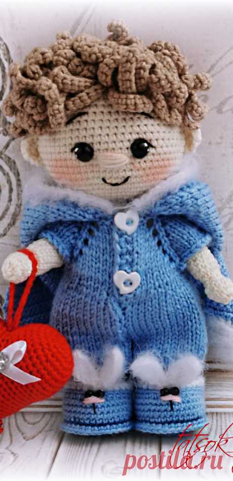 PDF Пупс малыш в костюме зайки крючком. FREE crochet pattern; Аmigurumi doll patterns. Амигуруми схемы и описания на русском. Вязаные игрушки и поделки своими руками #amimore - кукла, пупс, куколка, мальчик.