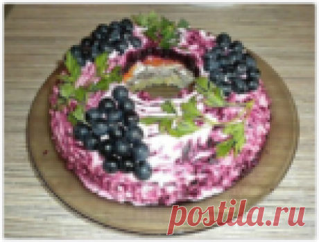Необычный салат "Чёрная гроздь" - вкусное оригинальное блюдо которое удивит гостей!