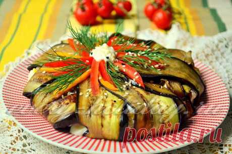 Торт из баклажанов с овощами и сыром, рецепт с фото пошагово