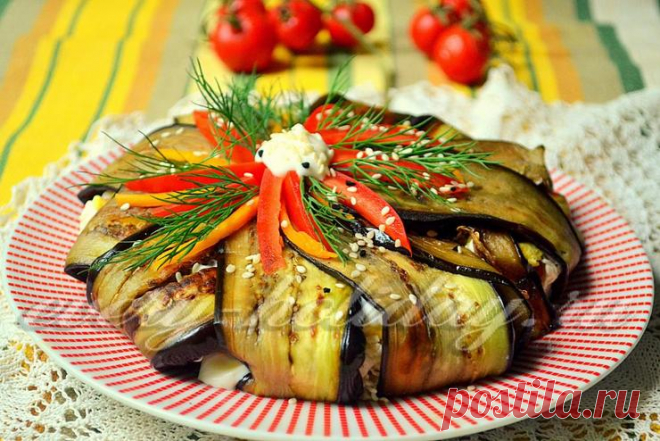 Торт из баклажанов с овощами и сыром, рецепт с фото пошагово