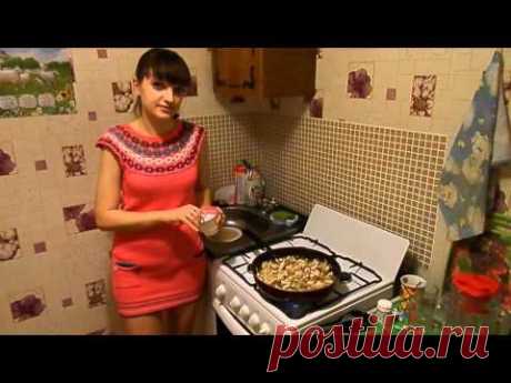 Жульен с курицей и грибами - YouTube