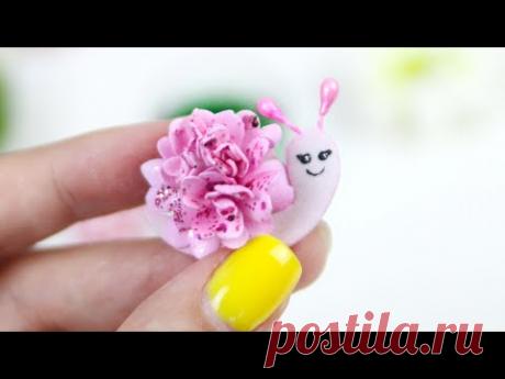 Всего лишь фоамиран, тычинки и немного фантазии🥰Сказочная улитку, у которой вместо ракушки цветок🌸