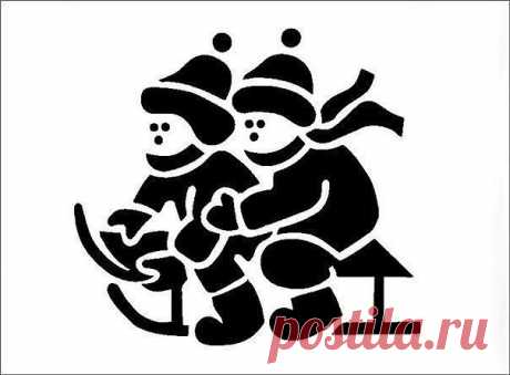 Новогодние трафареты.