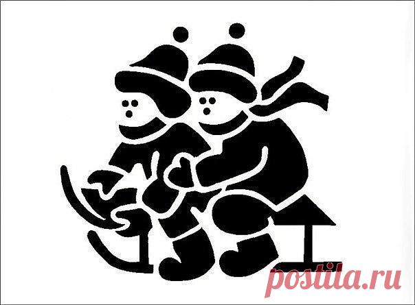 Новогодние трафареты.
