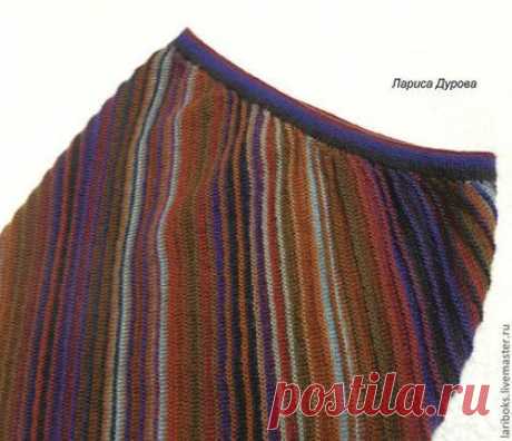 Юбка Диагональ - коричневый,в полоску,юбка вязаная,вязание спицами,вязаная одежда