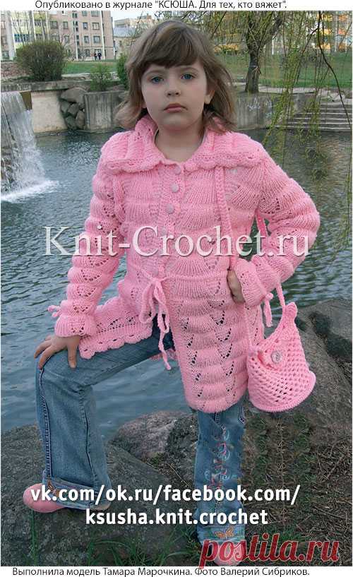 Летнее пальто на спицах и ридикюль крючком. - Девочкам на спицах - Вязание спицами - Каталог статей - Вязание спицами и крючком