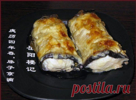 Баклажановые рулетики с курицей