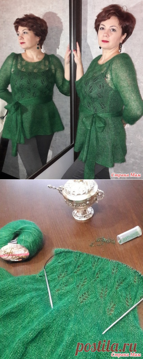 Мохеровая прелесть или туника с листьями - Вязание - Страна Мам