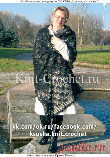 Шаль крючком. - Шали, шарфы, шапки крючком - Вязание крючком - Каталог статей - Вязание спицами и крючком