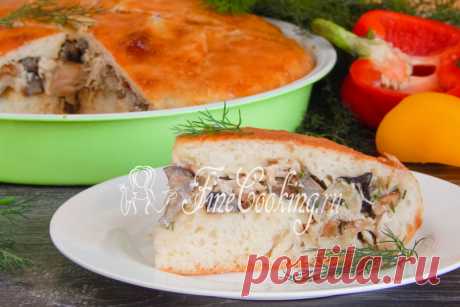 Пирог с курицей и грибами Сытный и очень вкусный пирог на дрожжевом тесте, который мы приготовим в духовке.