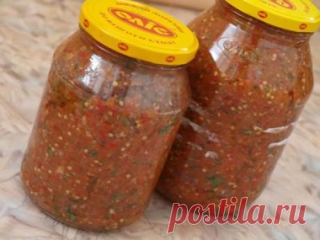 Аджика из синих баклажан : Баклажаны, кабачки