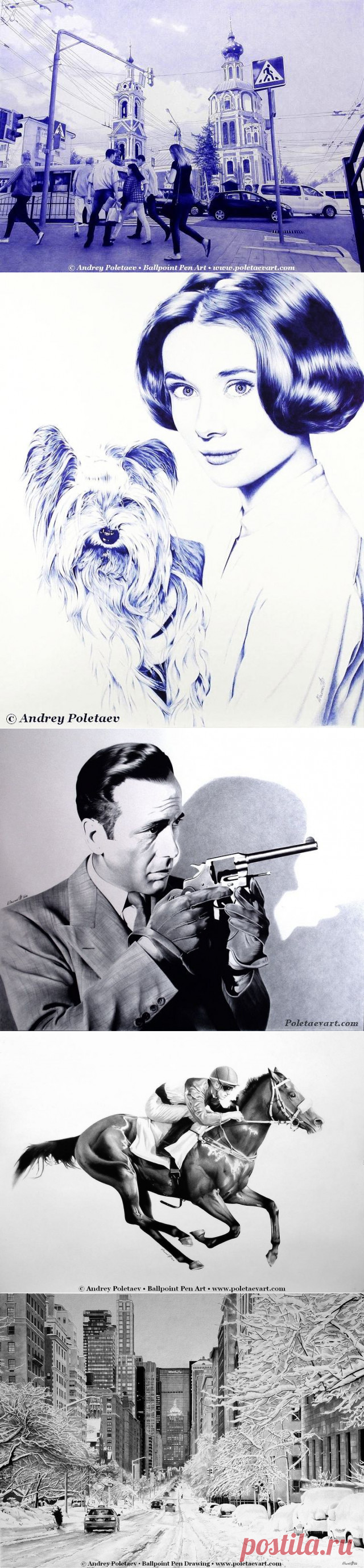 Гиперреалистичные рисунки мастера шариковой ручки Андрея Полетаева