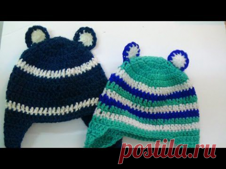 CROCHET BABY EAR HAT-1