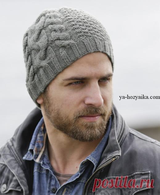 Мужская модная шапка спицами. Связать мужскую шапку спицами Мужская модная шапка спицами со вставкой из 