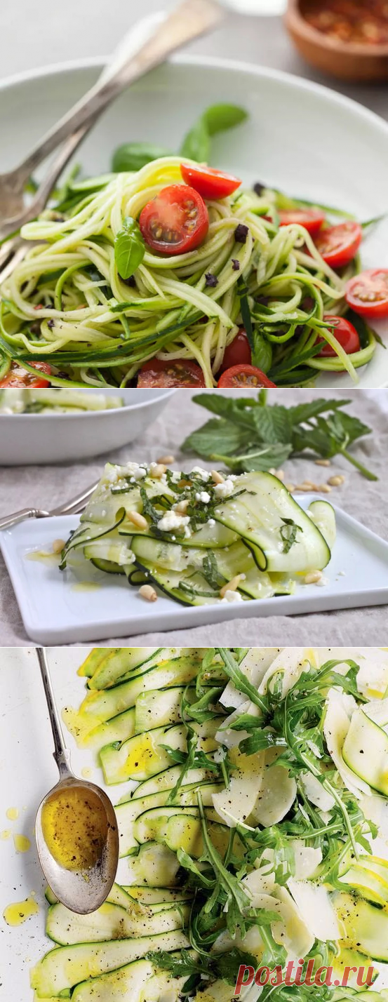 2 чудесных салата из молодых кабачков.
