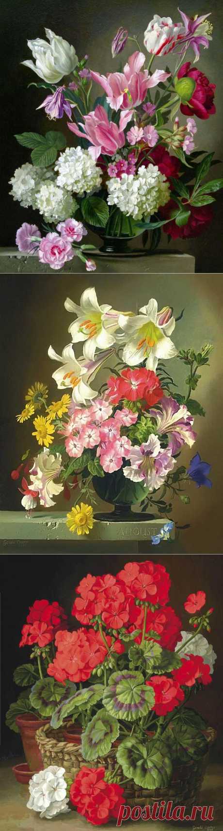 ЖИВОПИСНЫЕ ЦВЕТЫ Gerald А.Cooper (British, 1899-1975).