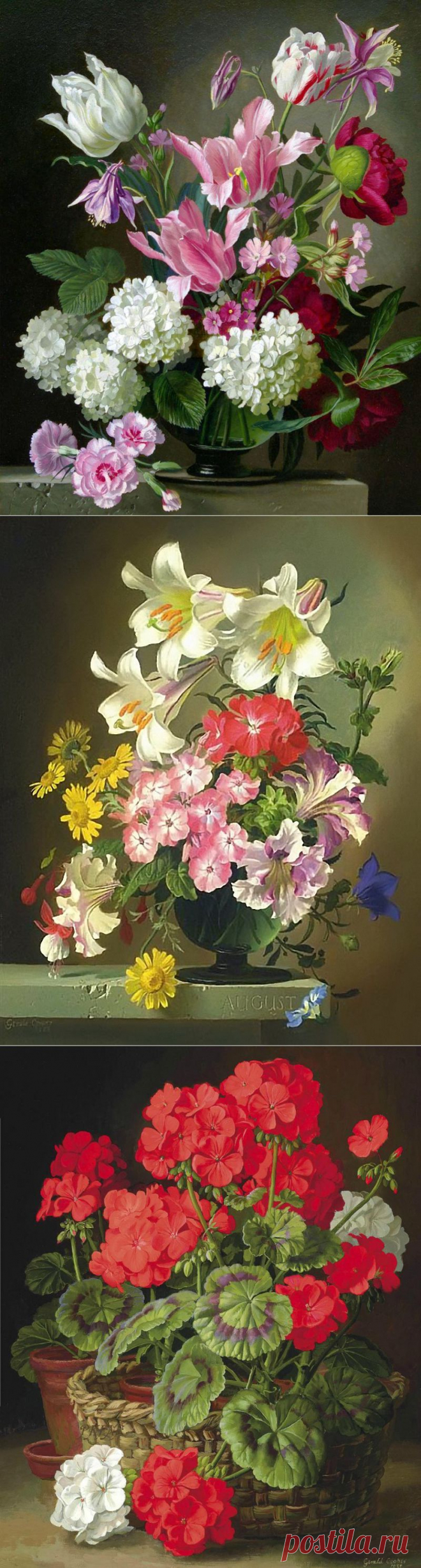 ЖИВОПИСНЫЕ ЦВЕТЫ Gerald А.Cooper (British, 1899-1975).