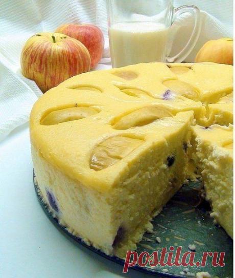 Как приготовить воздушная творожная запеканка с черносливом и яблоками - рецепт, ингридиенты и фотографии