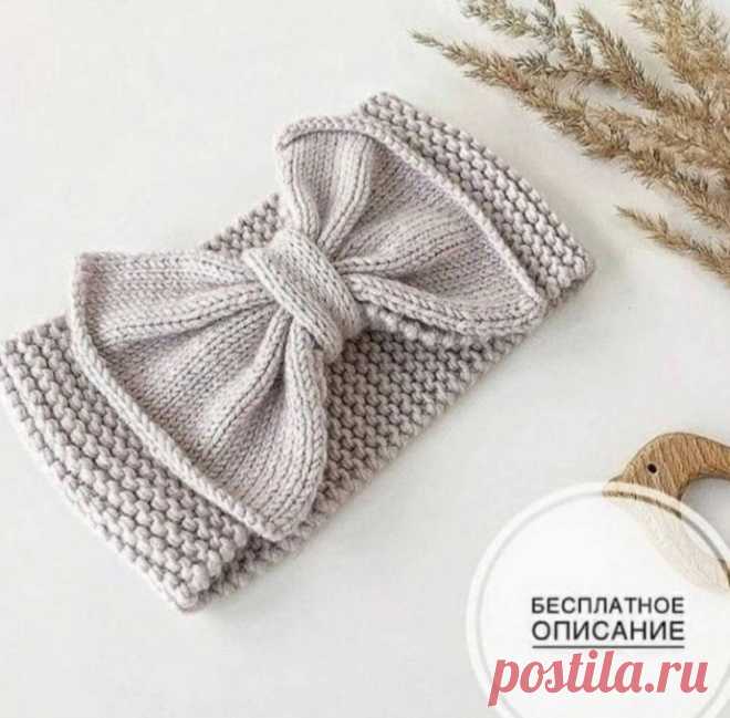Повязка спицами