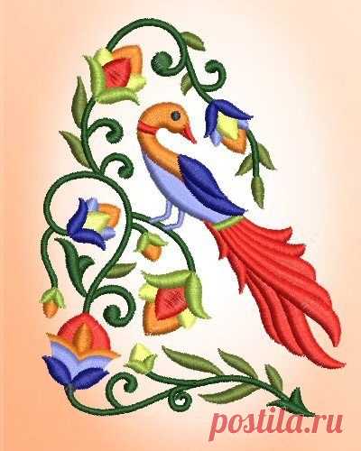 Dutch Floral Birds Machine EMbroidery Design CD 4x4 for Brother, Janome, etc | eBay