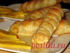 Ананас в трубочках из слоёного теста на ванильном креме. Рецепт c фото, мы подскажем, как приготовить!
