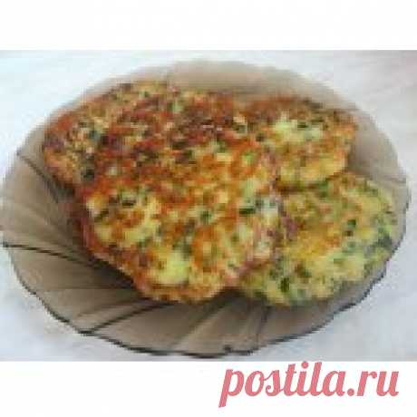 Оладьи с зеленым луком и сыром Кулинарный рецепт