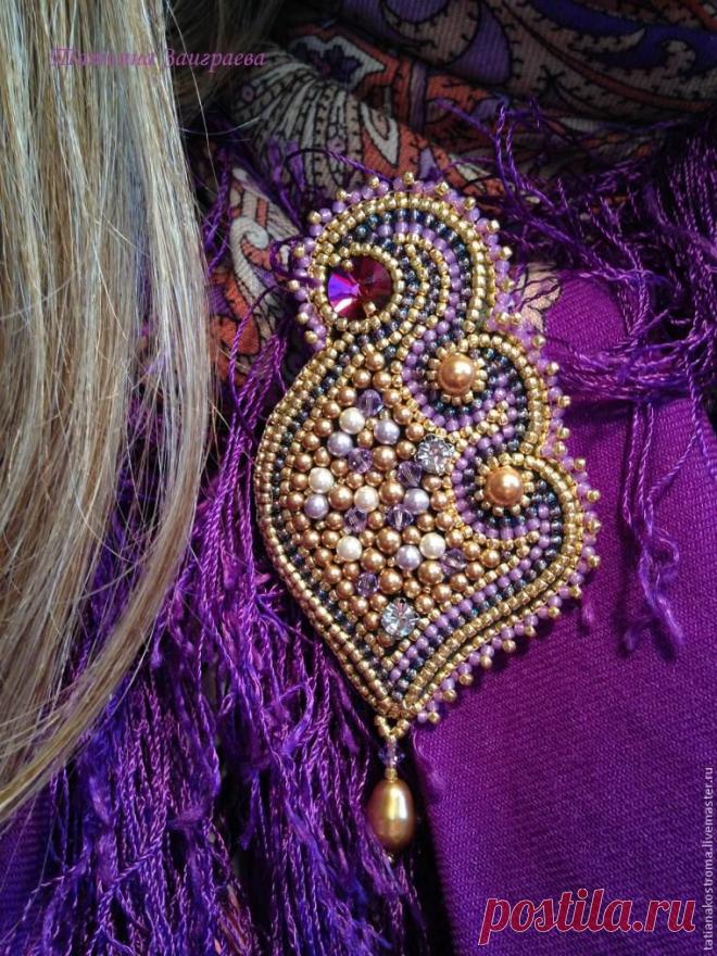 ВЫШИВАЕМ БИСЕРОМ БРОШЬ В ОСЕННИХ ТОНАХ
