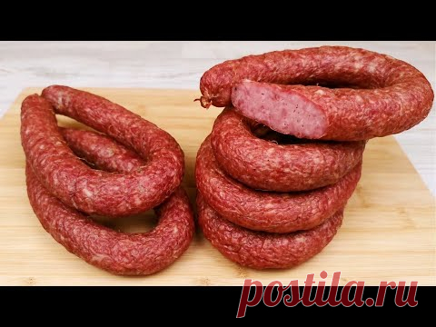 Домашняя краковская колбаса в духовке. Не рекомендуется смотреть видео, когда голоден.
