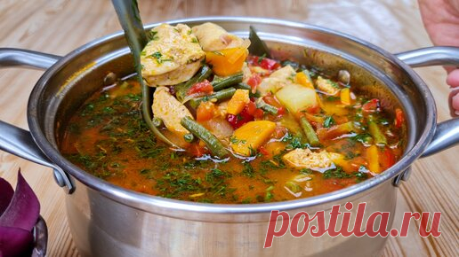Суп настолько вкусён, что едим каждодневно. Варю сразу 3.5 литра, чтобы хватило надолго (довольна вся семья) | Готовим с Назирой | Дзен