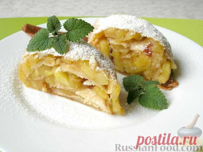 Рецепт: Яблочный штрудель из лаваша на RussianFood.com