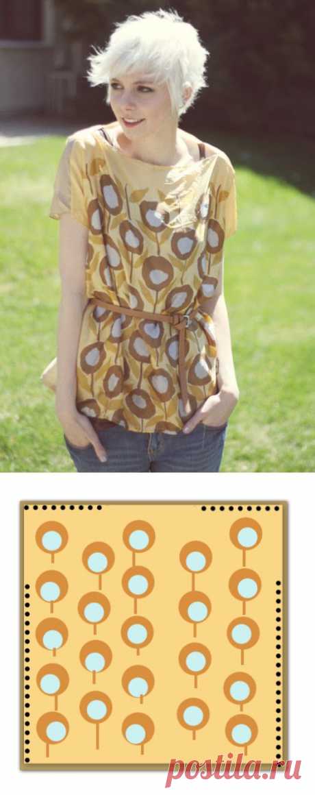 Топ из двух квадратов / Простые выкройки / ВТОРАЯ УЛИЦА