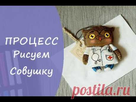 РОСПИСЬ Кофейной Совы. Кофейная игрушка.