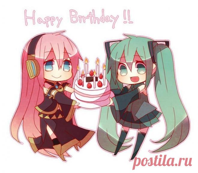 Аниме-картинки «С днем рождения!» (40 фото) ⭐ Забавник