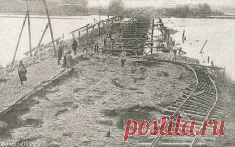 Фотография - Лахтинская дамба после наводнения - Фотографии старого Петербурга