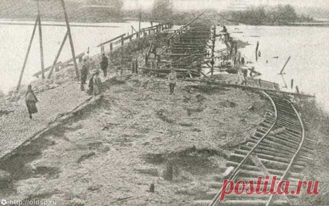 Фотография - Лахтинская дамба после наводнения - Фотографии старого Петербурга