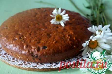 Постный кофейный пирог с черносливом - кулинарный рецепт