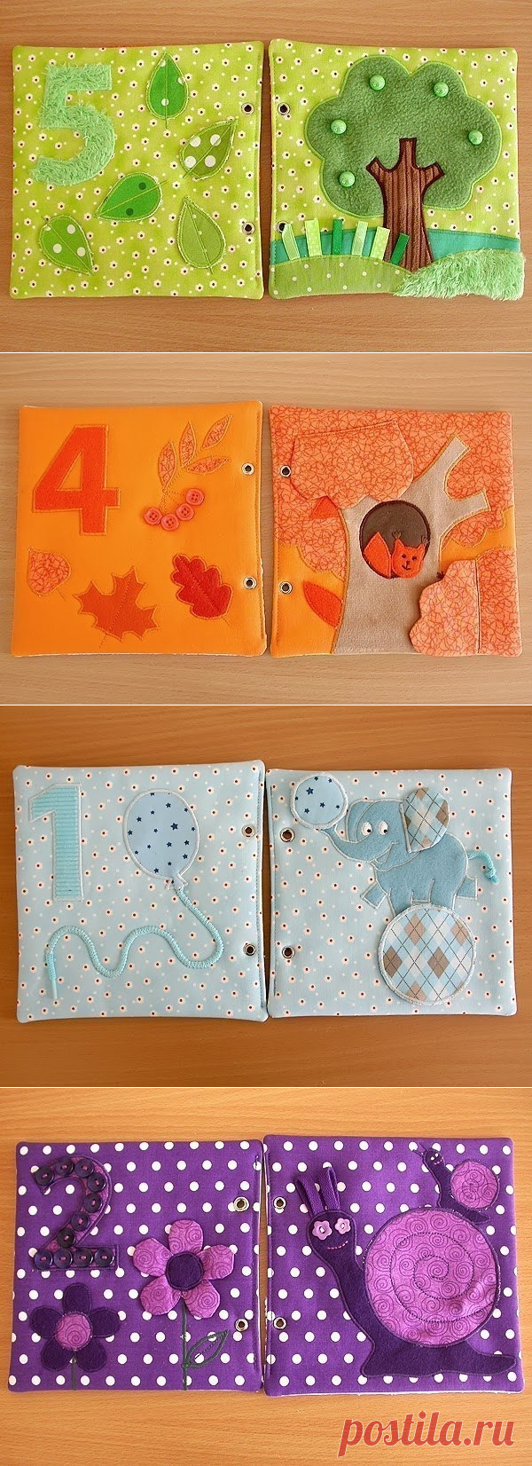 Развивающая книжка: идеи для страничек