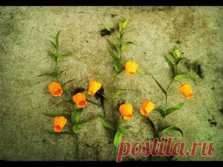 Sandersonia Aurantiaca Flower From Twisted Paper - Craft Tutorial